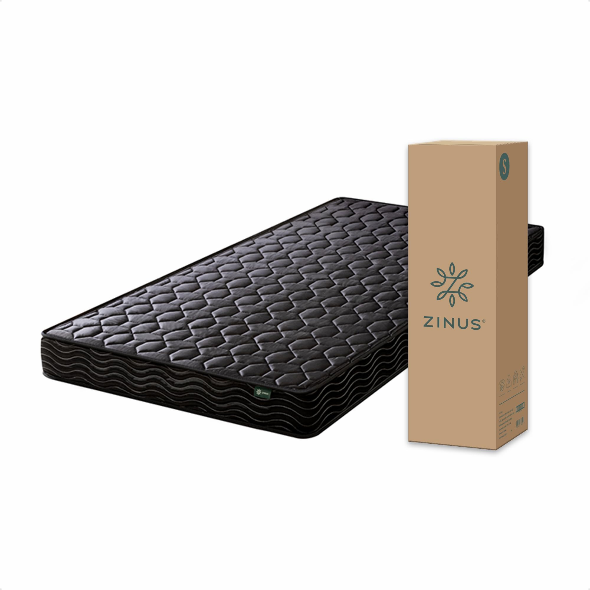 ZINUS ジヌス ベッド マットレス シングル ポケットコイル 15cm ブラック 硬め mattress コスパが良い 体圧分散 耐久性 5年保証 体を適度に支える 通気性 長持ちする 静音 厚め