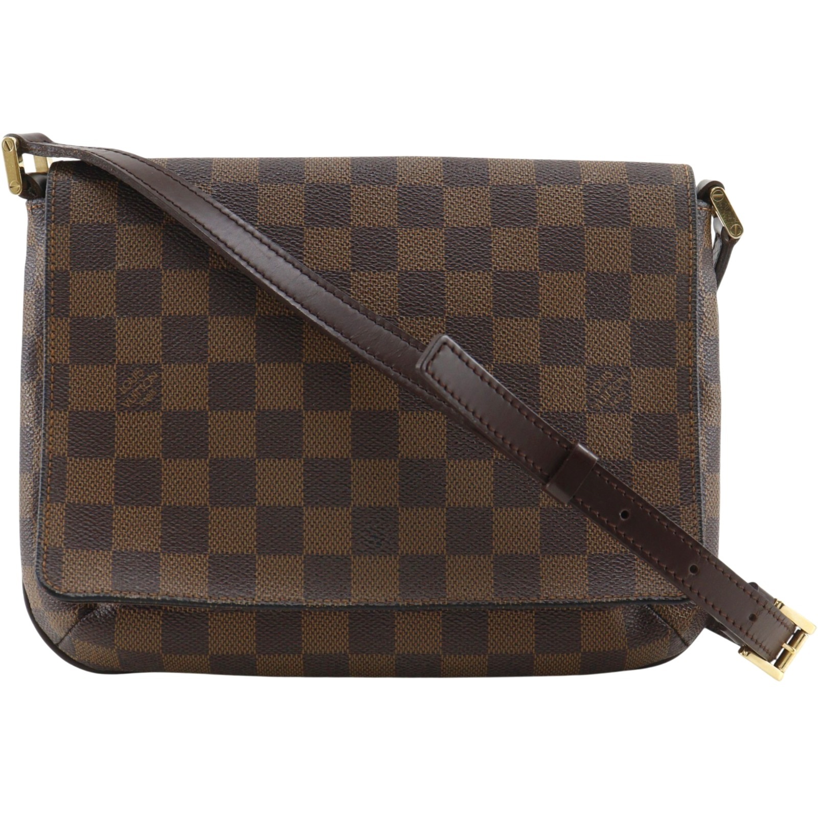 ミュゼット・タンゴ ロングショルダー N51301 ショルダーバッグ ダミエキャンバス 茶 LM0024 レディース 中古品