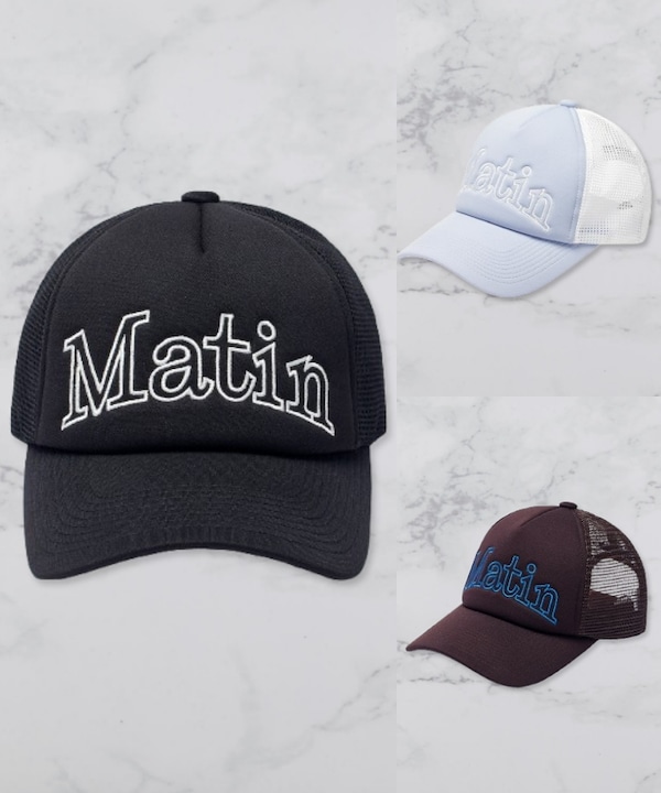 Qoo10 Matin Kim MATIN MESH ロゴ キャップ [
