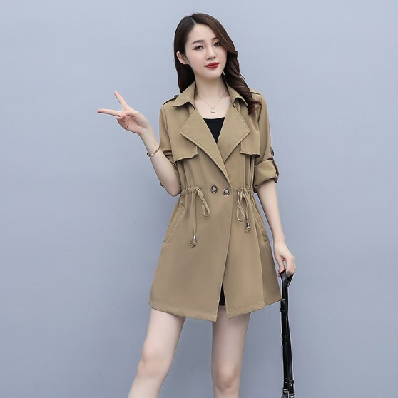 アウター ジャケット ミディアム丈 袖付き 長袖 半袖 2way 襟付き 前開き ポケット ウエストマーク かわいい 大人可愛い きれいめ シンプル カジュアル 大人 上品 おしゃれ かっこいい