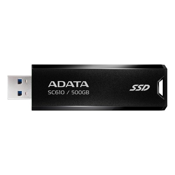 スティック型SSD 500GB/USB3.2/Gen2/キャップレス/ブラック SC610-500G-CBK/RD