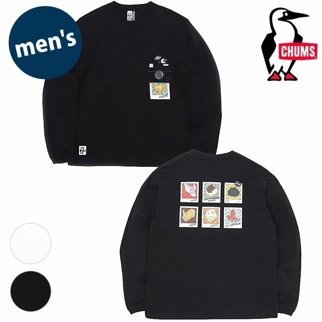 メール便 インスタントカメラ ポケット ブラッシュド ロングスリーブTシャツ [CH01-2451] メンズ トップス USAコットン 裏起毛 ロンティー