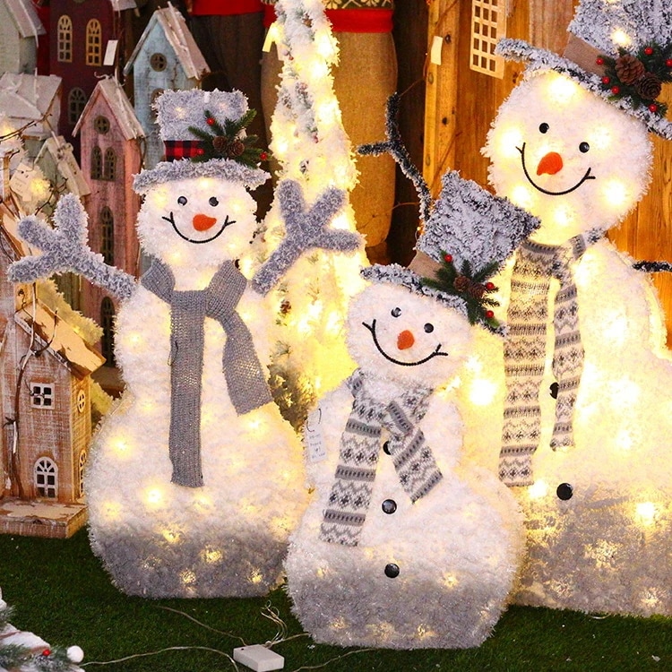 新発売クリスマス ライトクリスマス 雪だるま 老人人形 LED電池式 クリスマスツリー大きな 装飾品ホテルの窓のシーンの装飾 クリスマスプレゼント 82cm 1個