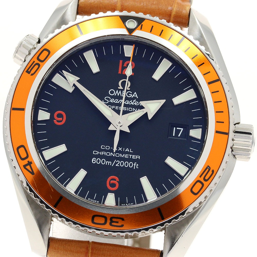 オメガ OMEGA 2909.50.38 シーマスター プラネットオーシャン コーアクシャル クロノメーター 自動巻き メンズ 箱・保証書付き_897257【中古】