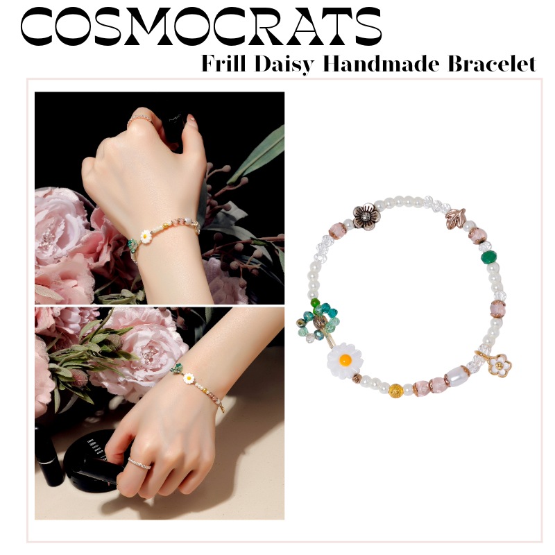 [COSMOCRATS]14Kメッキ!フリル デイジー ハンドメイド ブレスレット 5,160円