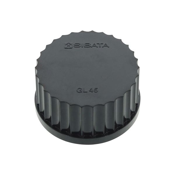 ねじ口びん黒キャップ GL-45 パッキンなし 10入 [017200-950103A]