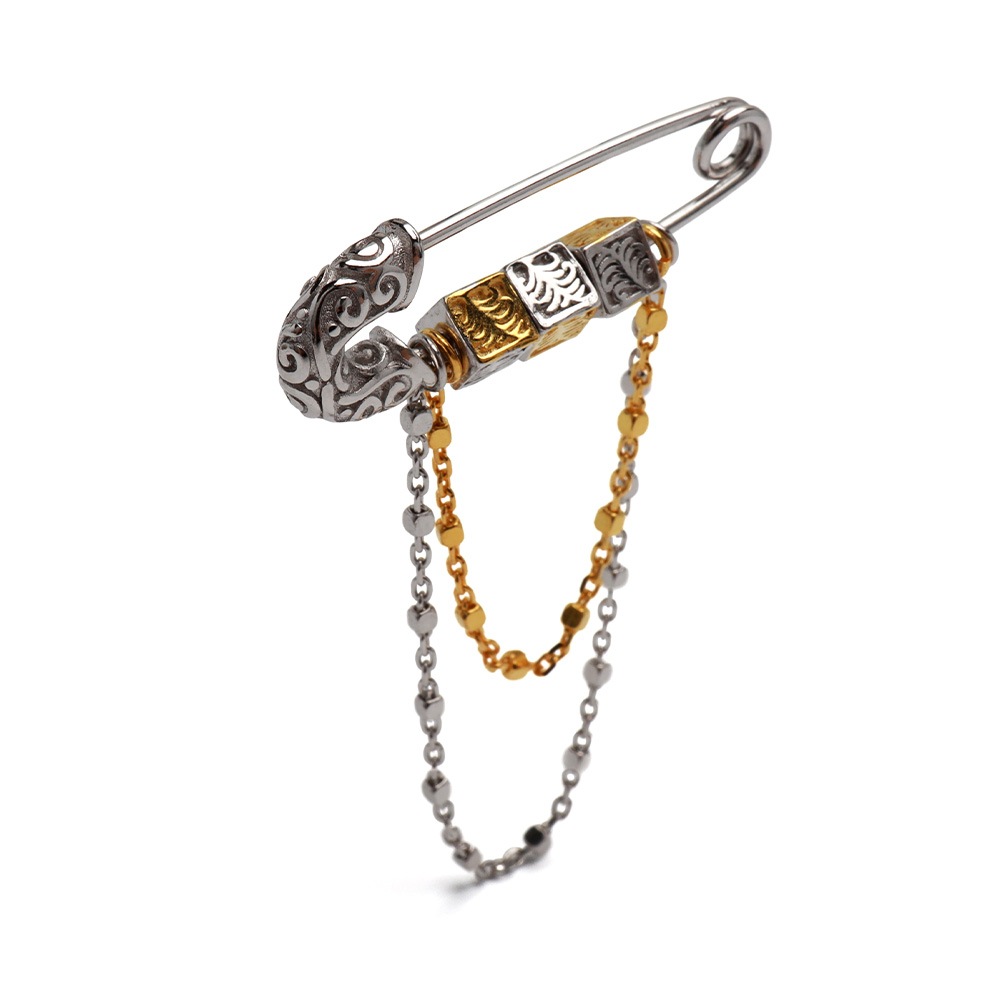 シルバー925 安全ピンピアス 唐草 [ce414] 5,422円