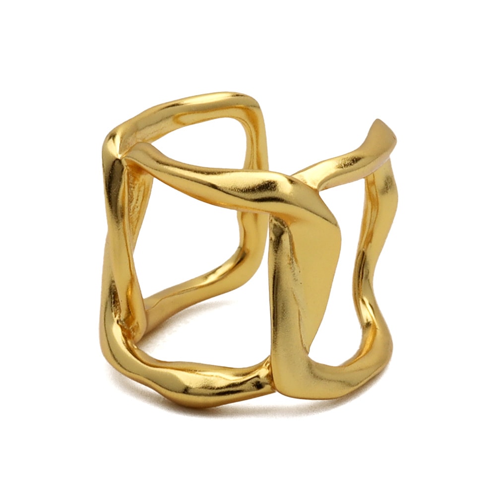 925 ダブルライン変形イヤーカフ [cec098]