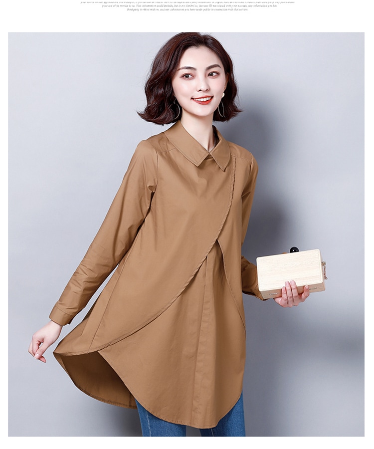 トップス シャツ ブラウス チュニック フレア 長袖 襟付き ワイド フレア スリム 細身 Aライン 変形 ファスナー かわいい 大人可愛い きれいめ シンプル カジュアル 上品 おしゃれ
