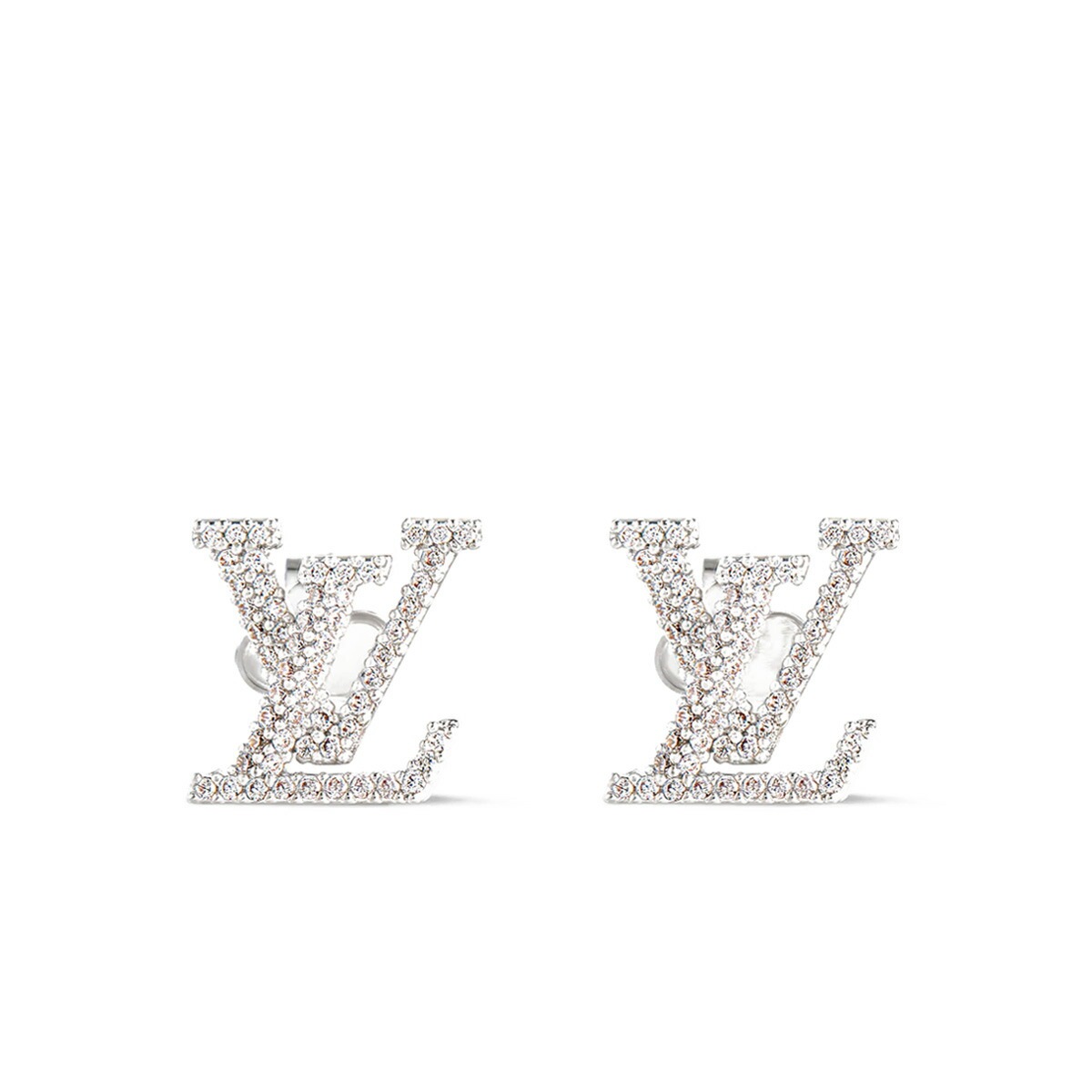 LV ピアス ブックル ドレイユ・LV アイコニック ストラス パラジウム / シルバー M00608