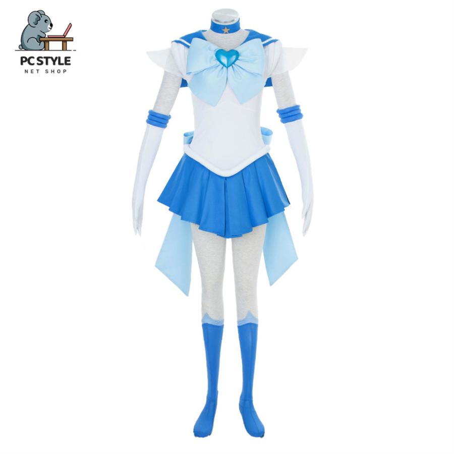 よい品質少女戦士セーラームーン水野亜みずのあみ風コスプレ衣服仮変ハロウィンクリスマスプレゼント祭りコスチューム