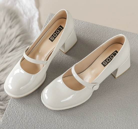 異国風 レディース パンプス ストラップシューズ メリージェーンシューズ 太ヒール チャンキーヒール