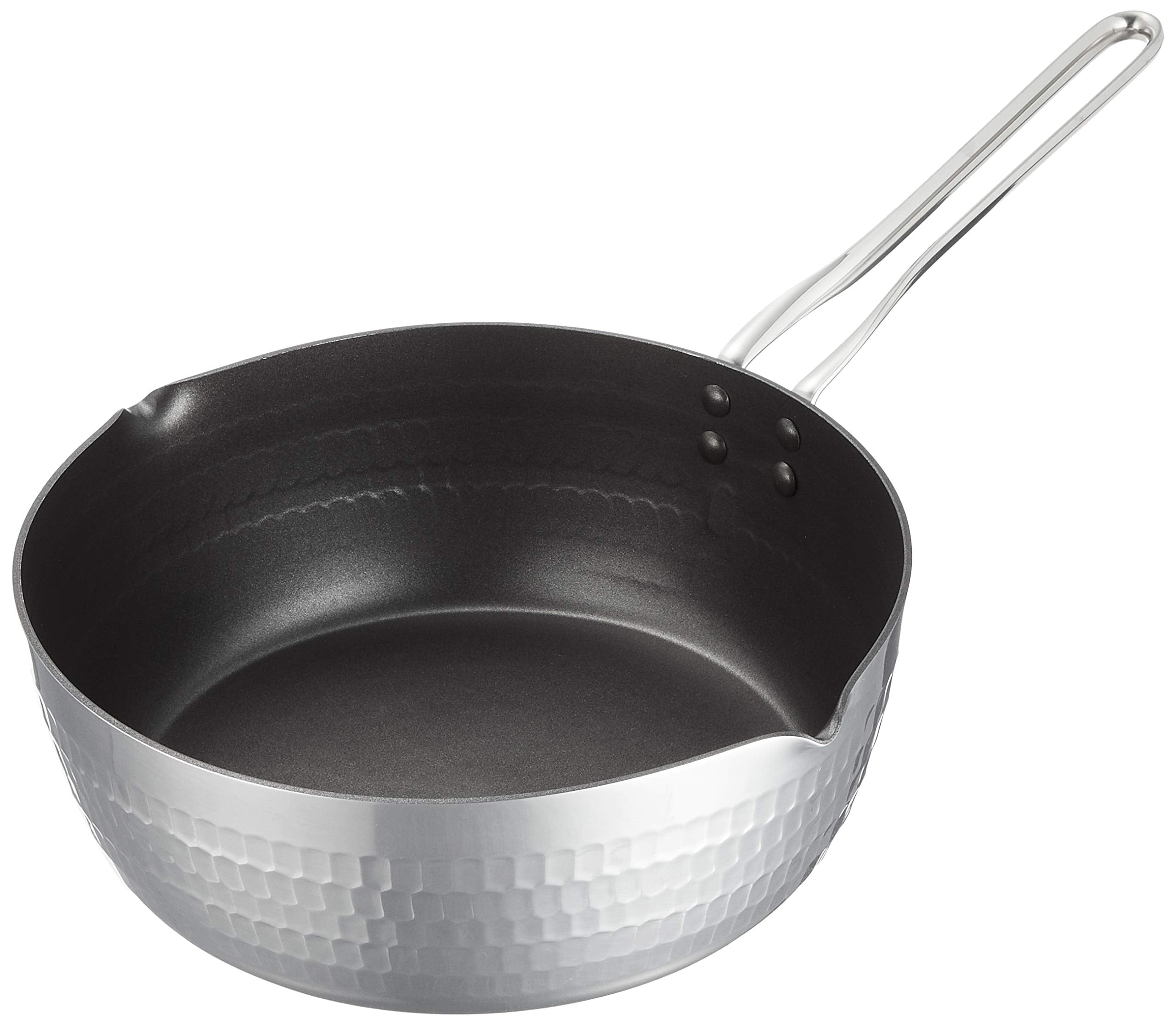 遠藤商事 TKG 片手鍋 雪平鍋 24cm アルミ製 こびりつきにくいテフロン加工 IH対応 ハンドルが熱くなりにくい特殊構造 便利な目盛付 業務用 AYK7106