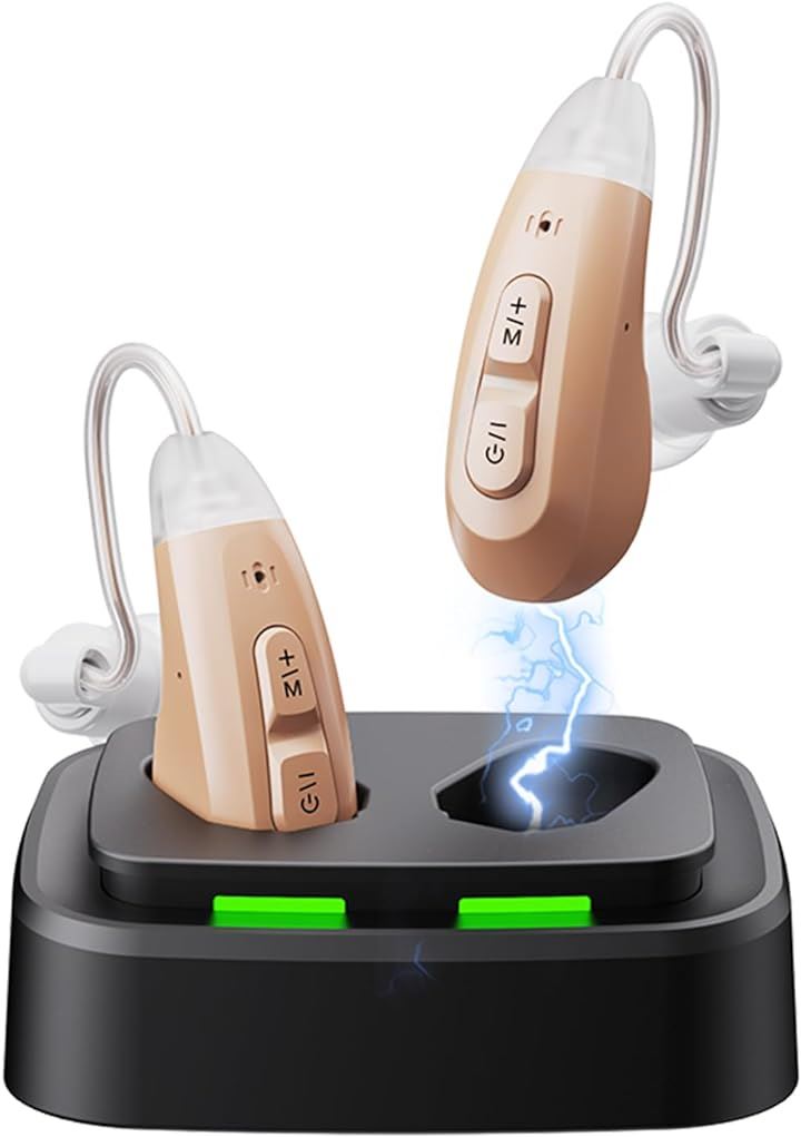 集音器 充電式 20時間動作 片耳両耳装用 耳掛け式 左右区別せず 日本語取扱説明書