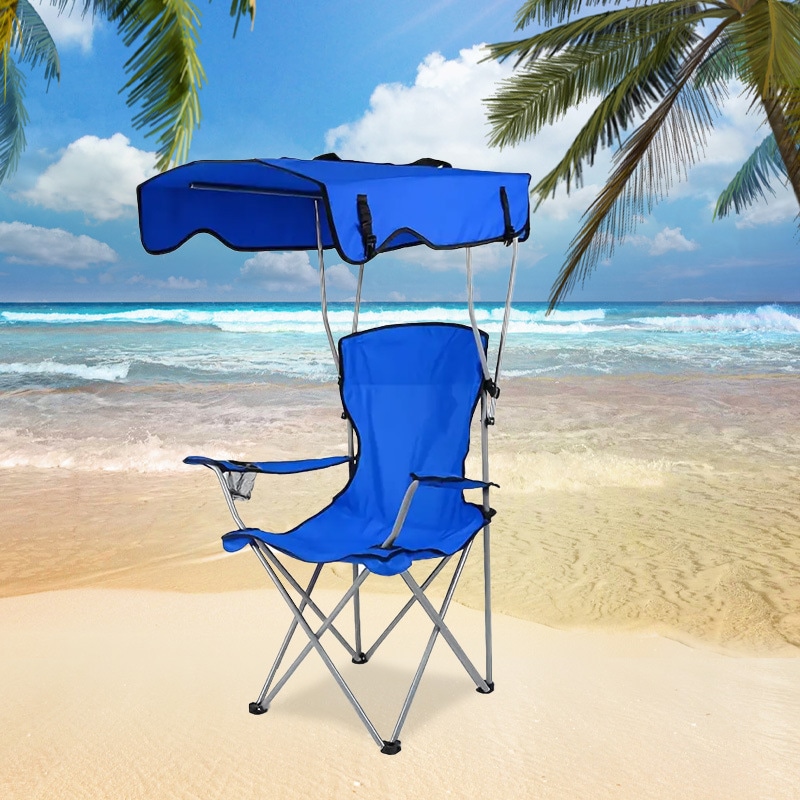 アウトドアチェア 日よけ 折りたたみチェア 椅子 イス キャンプチェア おしゃれ アウトドア チェア サンシェード ガーデンチェア 折り畳みチェア