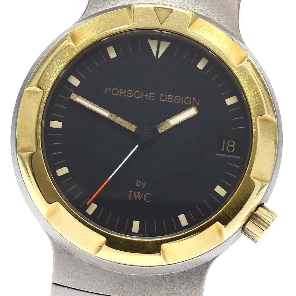 ベルトジャンク ポルシェデザイン Porsche Design IWC オーシャン500 YGベゼル デイト 自動巻き メンズ 箱・保証書付き_893078【中古】