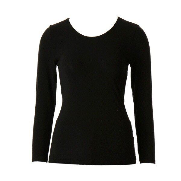 WLG2564CBK_Mモーダル9分丈アンダーウェア上衣 BK