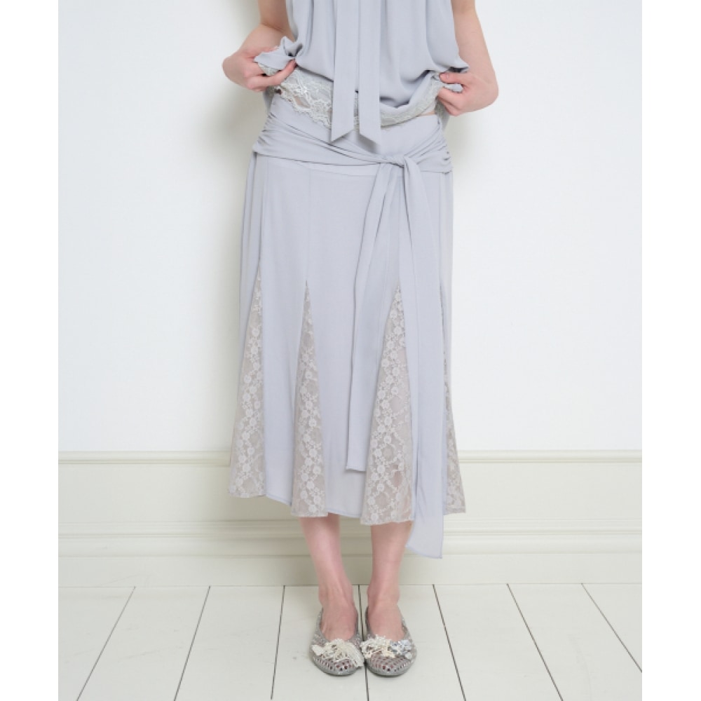ILLIGO ボウシフォンレーススカートグレー