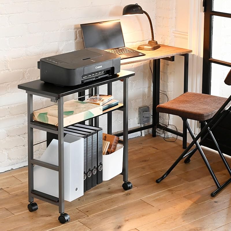 【即納】[山善] ワゴン デスク サイドワゴン キャスター付き 棚板高さ調節 A4ファイル対応 組立カンタン ラック 収納 幅60×奥行30×高さ70cm ブラウン/ブラウン CPSR-6030H(M