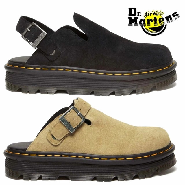 ドクターマーチン サボサンダル メンズ ゼブザグ ミュール クロッグサンダル レディース 2WAY バックストラップ 黒 靴 カジュアルシューズ ブラック 31657001 サバンナタン 31737