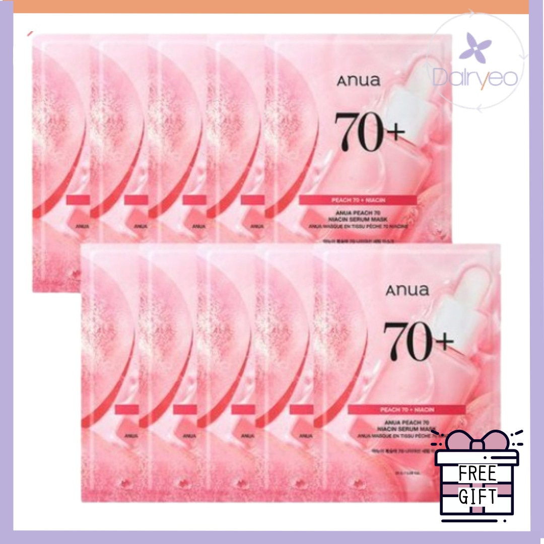 桃 70 ナイアシンアミド セラム マスク 10枚 韓国化粧品 補習 水分 マスクパック シートパック 桃 セラム エッセンス 肌のキメ 生気 복숭아 70 나이아신아마이드 세럼 마스크 10매