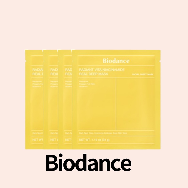ラディアントビタ ナイアシンアミド リアルディープマスク 4枚 新商品 トーンとテクスチャーを整えるビタマスク - 肌トーンを整えるためのビタミンマスク！