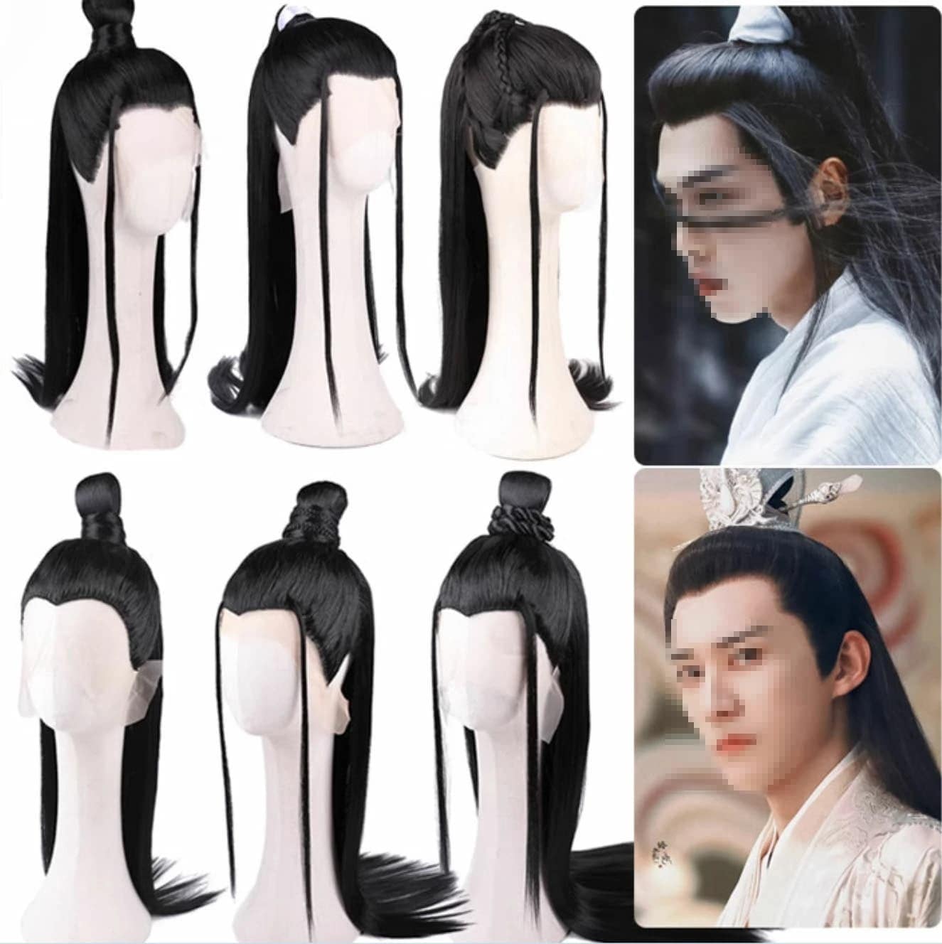 品質良い!店舗お勧め!中華コスプレウィッグ ハロウィン フルウィッグ メンズ 男性 中国古代 コスプレ かつら 王子様 侠客 武侠 仮装 変装 ロング かつら 格好良い 男ウケ 中国古代 漢服 中華服