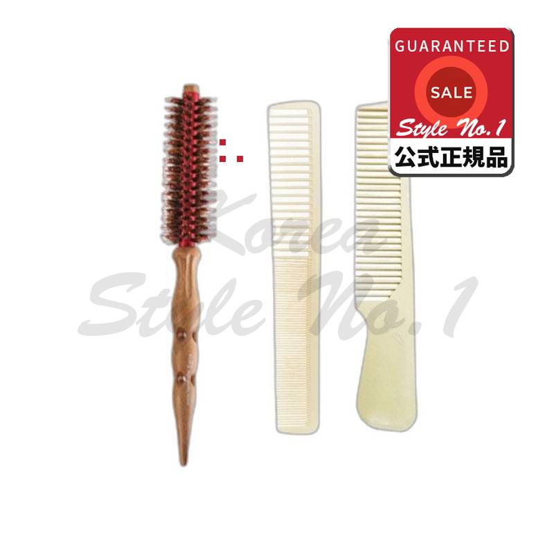 チャミオカンポッキングサーマルプレートドライロールコートヘアカンクロールロールブラシ+カットコーム1号（30mm）