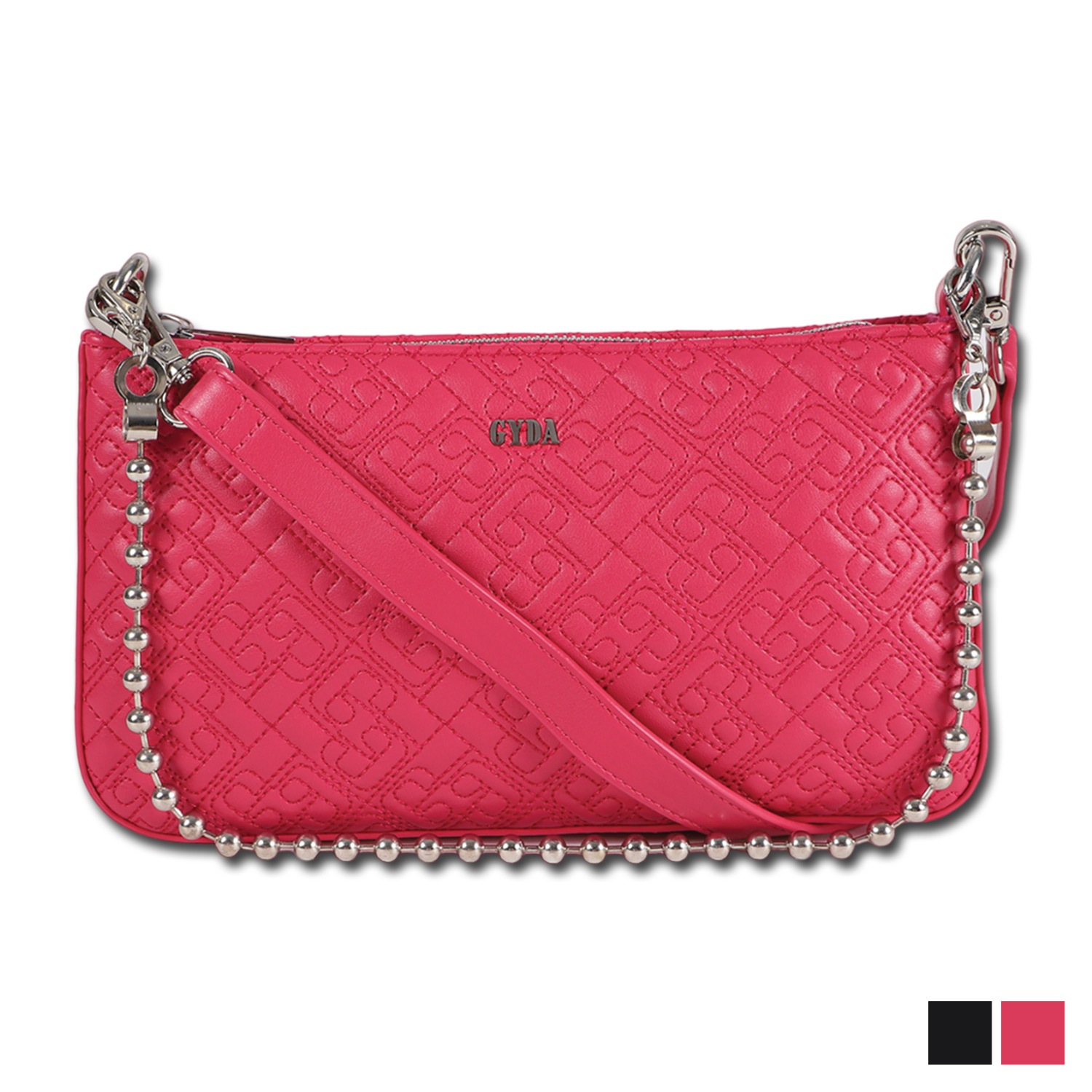 ショルダーバッグ ハンド レディース 小さめ 斜めがけ ブラック ホワイト ピンク GY-B125