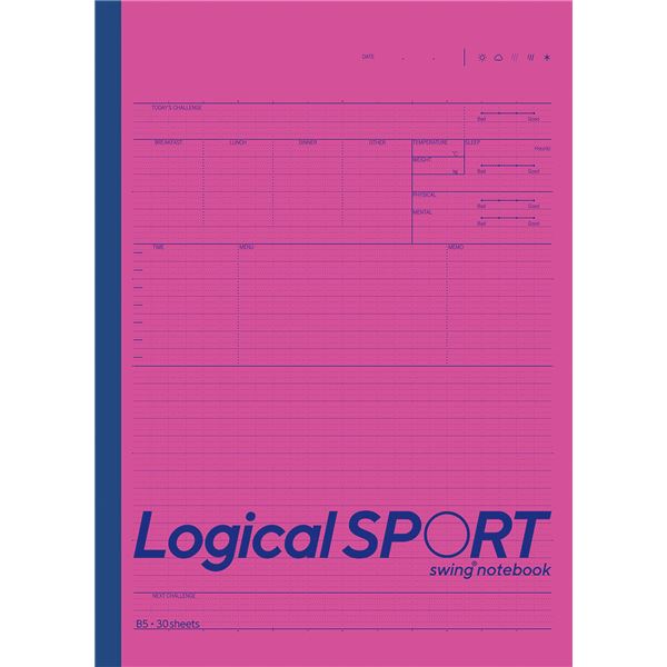 （まとめ） ロジカルスポーツノート ノ-B590A-P ピンク(×20セット)
