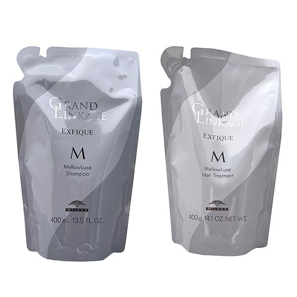 ミルボン グランドリンケージ エクスフィーク メロウリュクス シャンプー 400ml 詰替え用 & トリートメント 400g 詰替え用 セット 4,973円