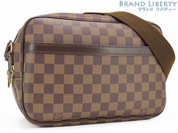 超美品ルイヴィトンダミエリポーターPM斜め掛けショルダーバッグメッセンジャーバッグダークブラウンN45253
