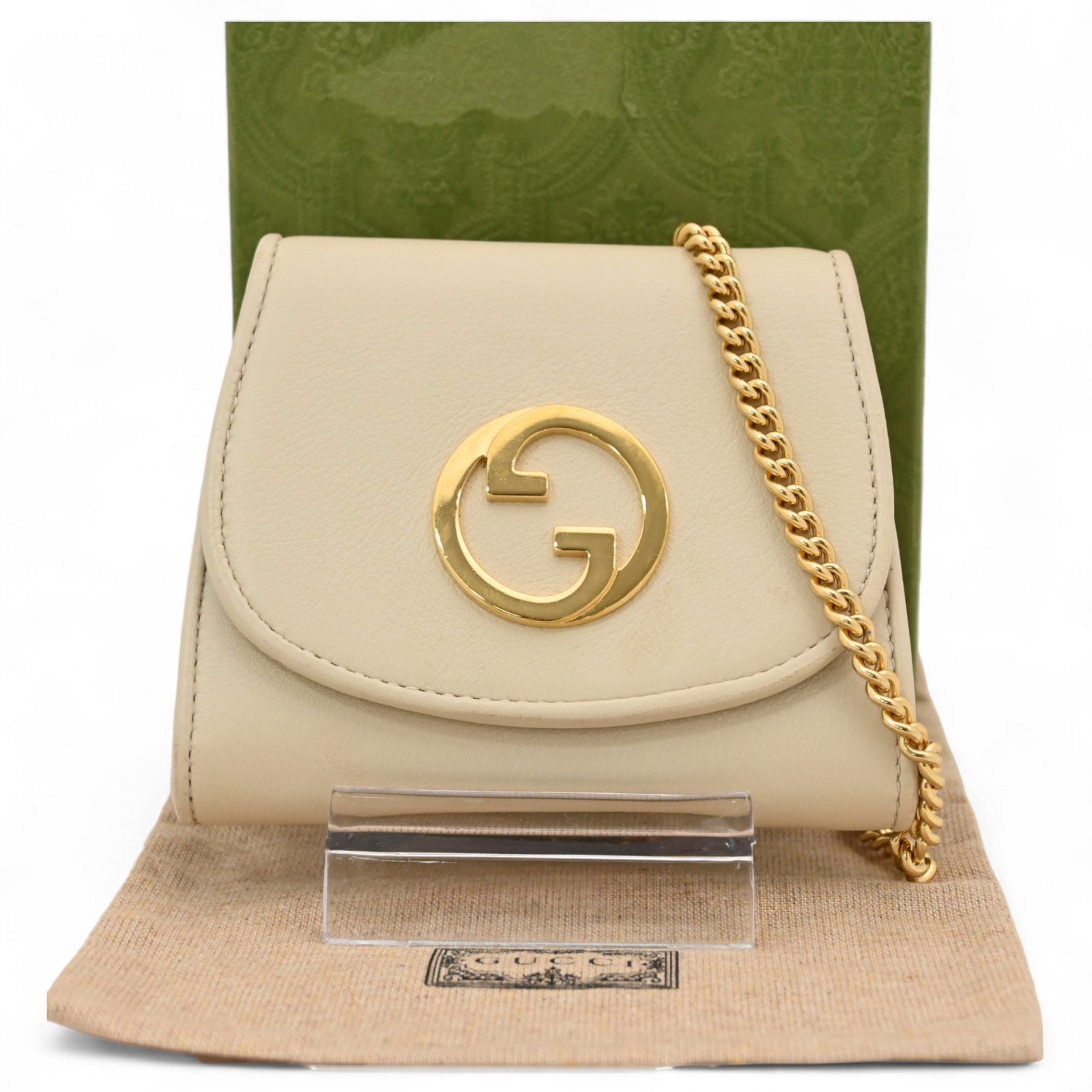 グッチ ブロンディ ミディアムチェーンウォレット Aランク gu6635cs