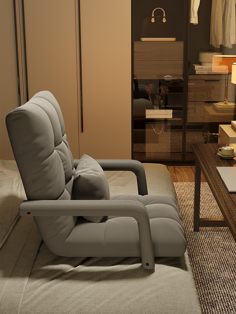 ベッドバックチェア学生寮畳シングル折りたたみ椅子ホーム出窓リクライニングソファ睡眠可能