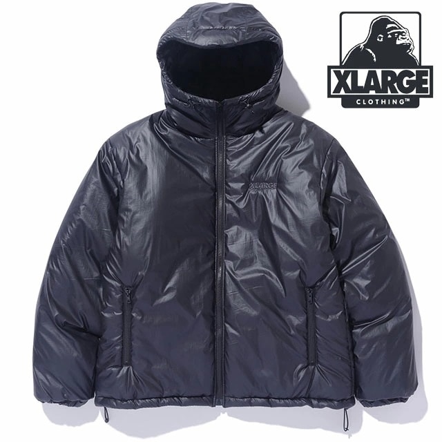 キルティングロゴ フーデッド パファージャケット [101244021004] QUILTING LOGO HOODED PUFFER JACKET メンズ アウター 中綿ジャケット BLACK