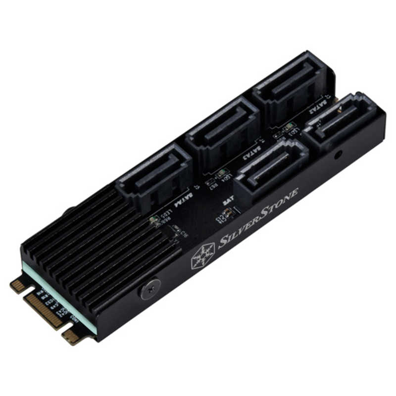 SILVERSTONE　Silverstone M.2 PCIeストレージ拡張カード ECS07 [5ポート SATA Gen3 6Gbps 非RAID]　SST-ECS07