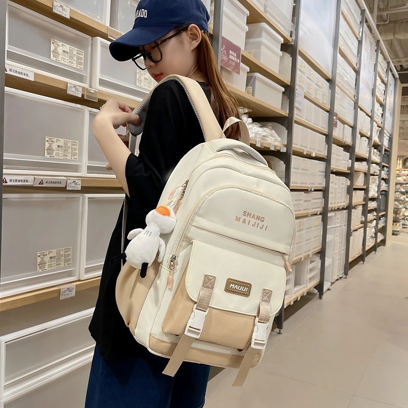 韓国ファッション 流行り 学生 通学カバン シンプル カジュアル 質感 高級感 バックパック 花柄 大容量 軽量 リュック パソコンバッグ ショルダーバッグ