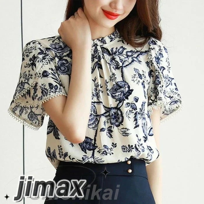 ブラウス レディース 40代 春夏新作 オシャレブラウス 花柄シャツ 半袖トップス レースパフスリーブブラウス レション 大人上品 通勤OL ゆったり シャツ30代 50代 8,432円