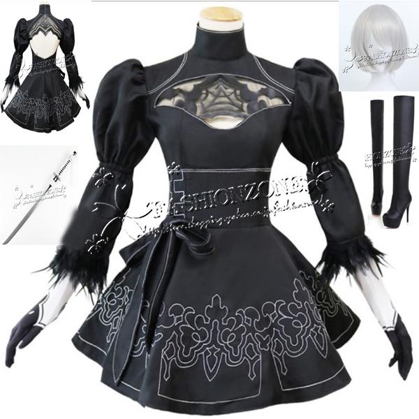 【品質良い 大好評中】NieR:Automata コスプレ ニーア オートマタ ヨルハ二号B型 2B（トゥービー）コスプレ 衣装 ハロウィン変装仮装