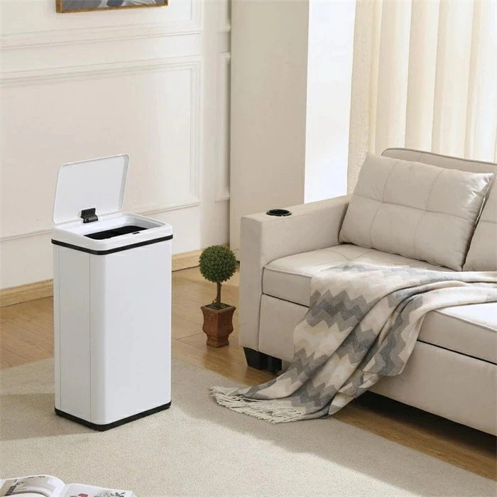 超人気 高機能センサー ゴミ箱 自動開閉 ごみ箱 おしゃれ ふた付き スリム キッチン リビング 屋外 縦型 大型 ステンレス製 ダストボックス ごみ箱 資源ゴミ 45L袋対応 大容量 50L Whi
