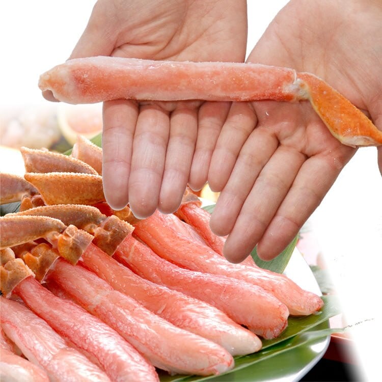 【特大】ズワイガニ 生 剥き身 総重量 500g 前後 (500g 10から15本前後×1袋) ポーション 棒肉 剥身 カット 脚 足 ずわい ズワイ カニ 蟹 カニ鍋 カニシャブ かにしゃぶ