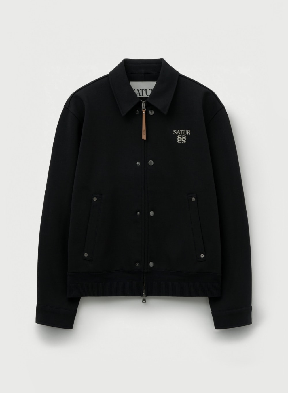 【SATUR】 25FW TEO JERSEY JACKET : BLACK