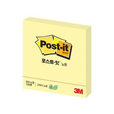 [韓国直送] 3m Post It 654-rc Yellow 76x76 90 x20