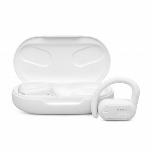 JBL SOUNDGEAR SENSE 完全ワイヤレスイヤホン/オープンイヤー/マルチポイント/IP54防水/Bluetooth5.3/耳を塞がない/音漏れ防止/ホワイト/JBLSNDGEARSNSW
