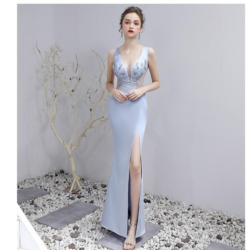 マーメイドドレス パーティードレス ロングドレス 結婚式 二次会 衣装 舞台 披露宴 演奏会 発表会