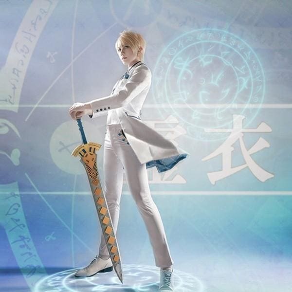 [激安本日限定]FateGrand Order コスプレ セイバー アーサーペンドラゴンプロトタイプ 霊衣 ホワイトローズ コスチューム 学園祭 イベント 文化祭 仮装 変装
