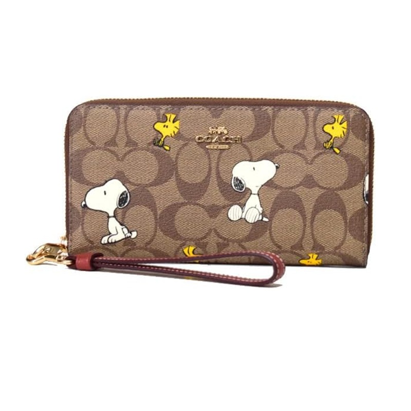 COACH 財布 コーチ 長財布 シグネチャー スヌーピー PEANUTS プレゼント 財布 レディース 新品未使用 プレゼント 贈り物 ギフト CE705