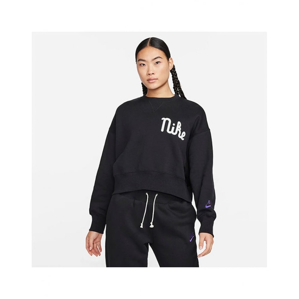 ナイキスウェットシャツ女性用オーバーサイズクルーネックフリーススウェットシャツ FQ7978-010 S2310