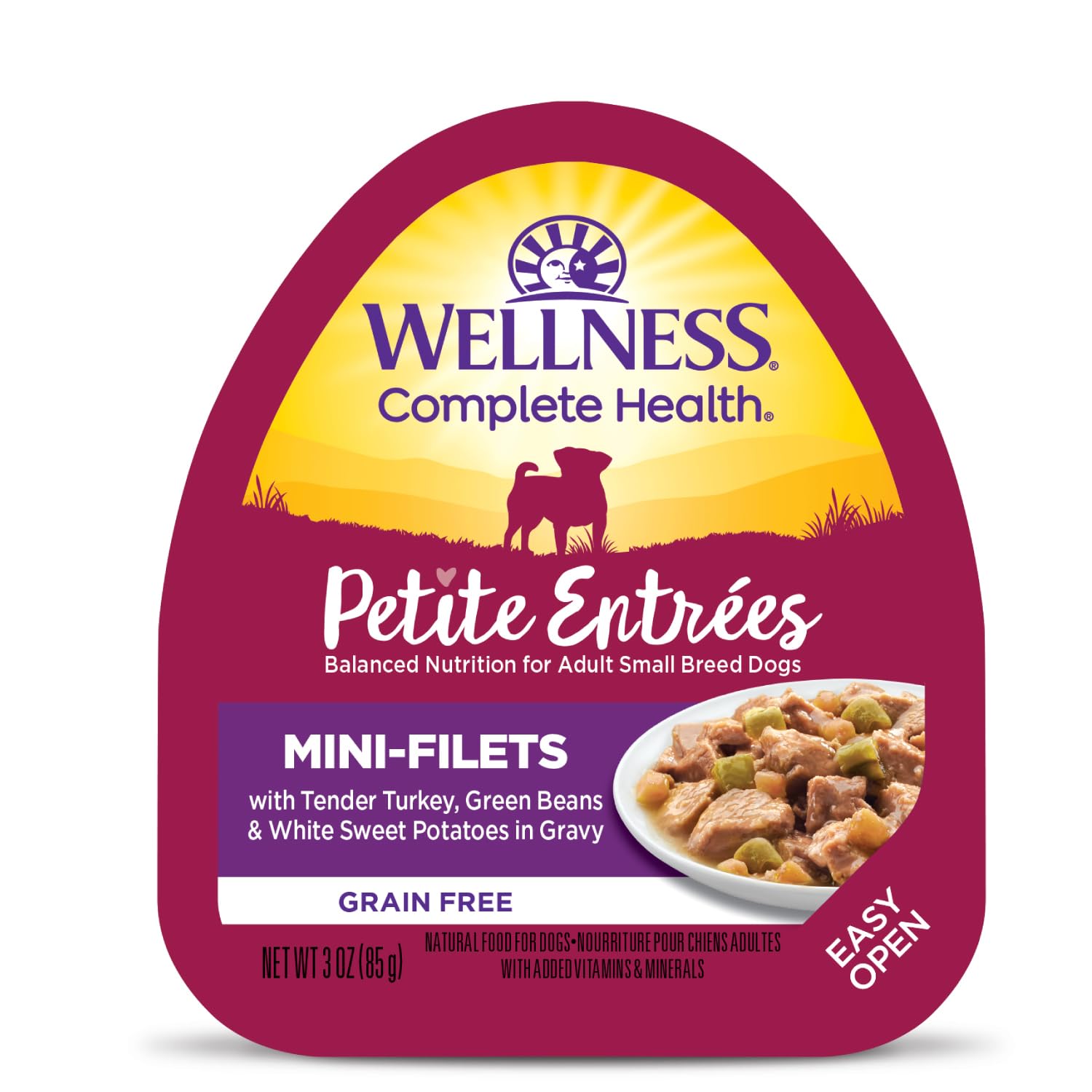 ウェルネス ドッグフード ウェット グレインフリー 成犬用 プチアントレ グレービー仕立て チキン ターキー 【ケース 85g 24個入】 水分補給