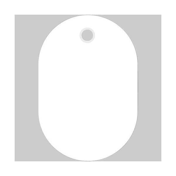 （まとめ） 日本緑十字社 小判札（無地札） 白6040mm スチロール樹脂 200021 1枚 50セット